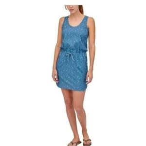 Sleeveless Mini Dress with Drawstring in Teal